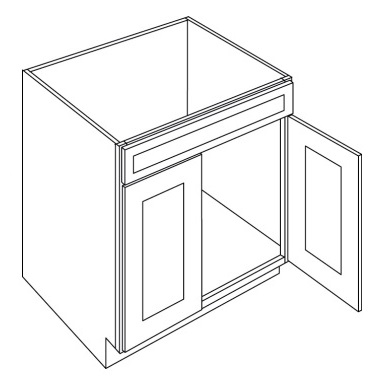 Single Header Double Door Sink Base