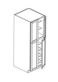 Pantry Cabinet Double Door w/ Roll Outs