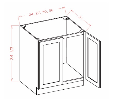 Full Height Double Door Sink Base Vanity