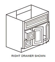 Double Door and Double Drawer Sink Base Vanity